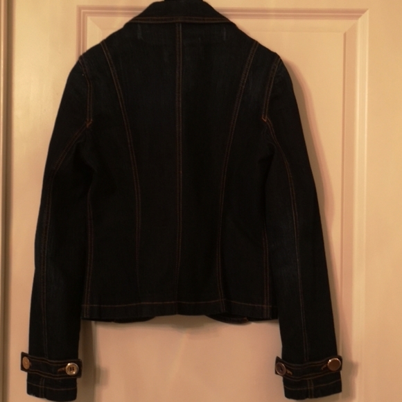 Moschino Denim Jacket with Mismatched Buttona - Picture 3 of 4